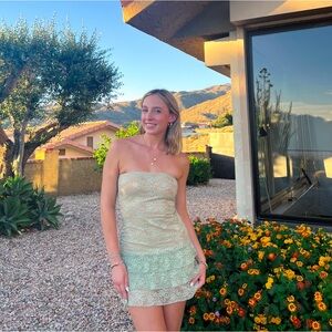 Edikted Scarlet Layered Mini Dress